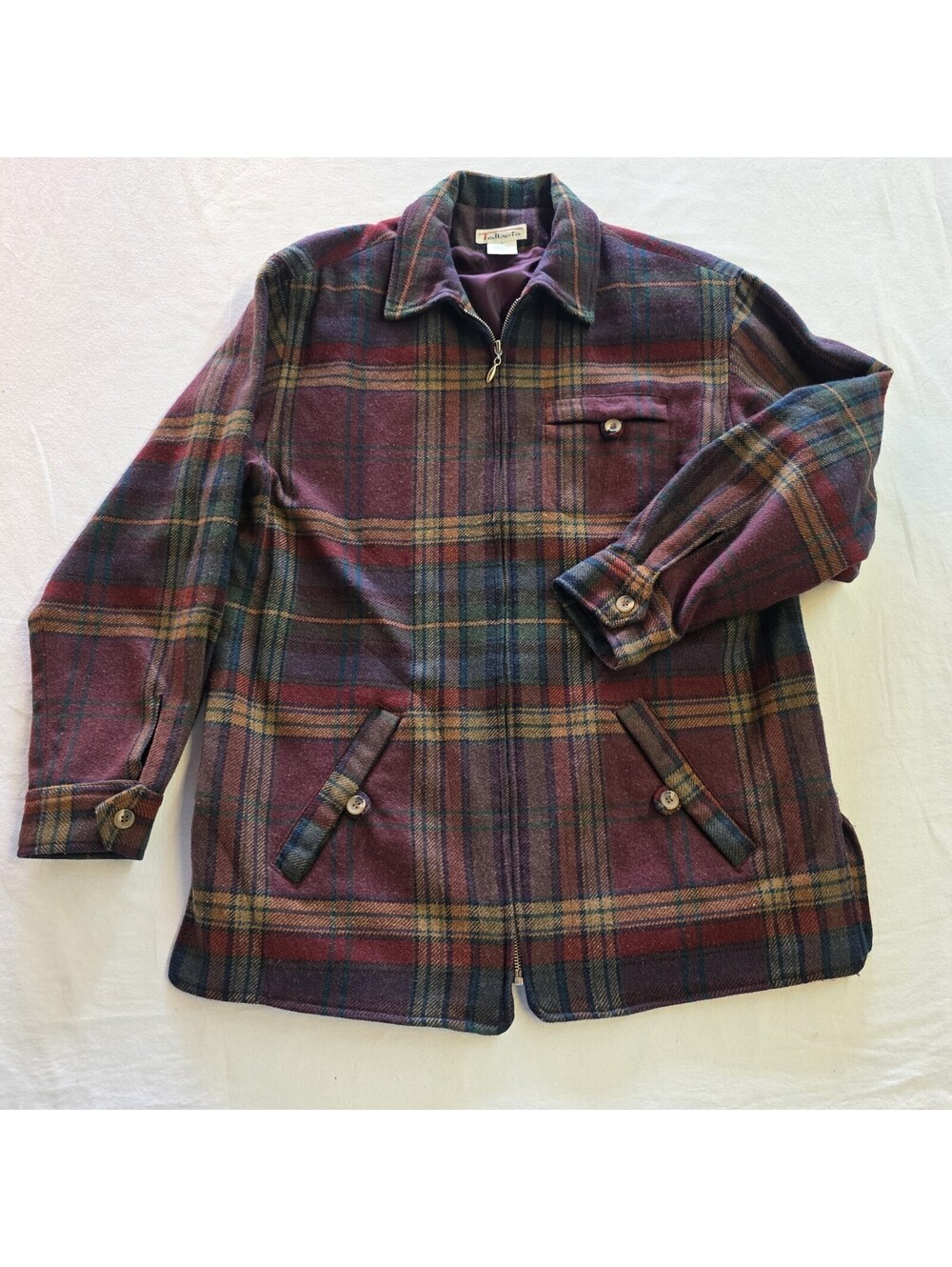 Vintage Talbots Wool Plaid Work Chore Jacket Japan Tartan Design Rare Small